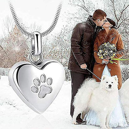 Pet Memorial Jewelry Heart Shaped Cremation Necklace for Ashes V1188-RD-055044