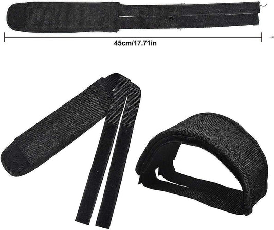 1 Pair Universal Bicycle Pedal Straps, Adjustable Non-Slip Double Adhesive Pedal Toe Clips Nylon Pedal V1188-RD-061772