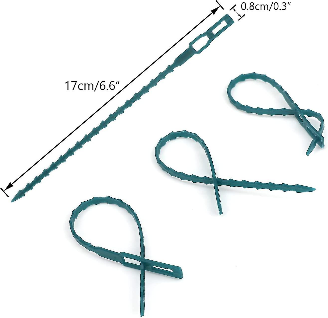Adjustable Plant Ties 200 Pcs, 13.5 cm Flexible Plastic Garden Wire Ties for Plant Support V1188-RD-065053