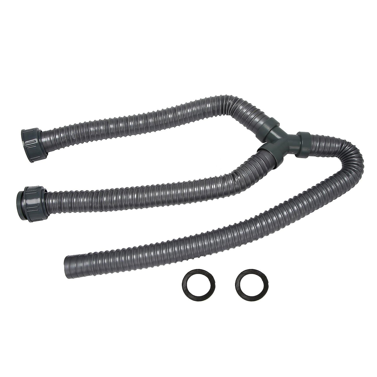 Washing Machine PVC Y-Shaped Drain Hose 1m Pipe Connector V1188-RD-102266