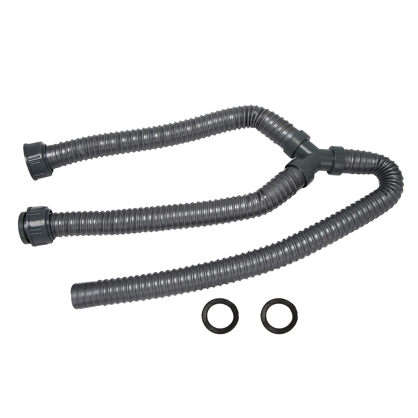 Washing Machine PVC Y-Shaped Drain Hose 1m Pipe Connector V1188-RD-102266