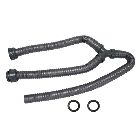 Washing Machine PVC Y-Shaped Drain Hose 1m Pipe Connector V1188-RD-102266