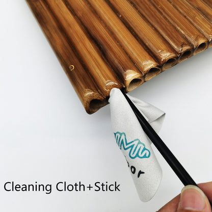 Handmade 15-Pipe Bamboo Pan Flute Natural Woodwind Instrument G-Tone V1188-RD-102588