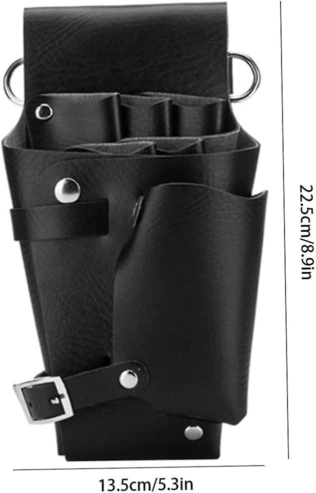 Hairdressing Tools Universal Leather Waist Bag with Scissors Comb Pockets for Salon and Barber Use V1188-RD-105211