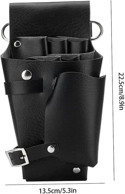 Hairdressing Tools Universal Leather Waist Bag with Scissors Comb Pockets for Salon and Barber Use V1188-RD-105211