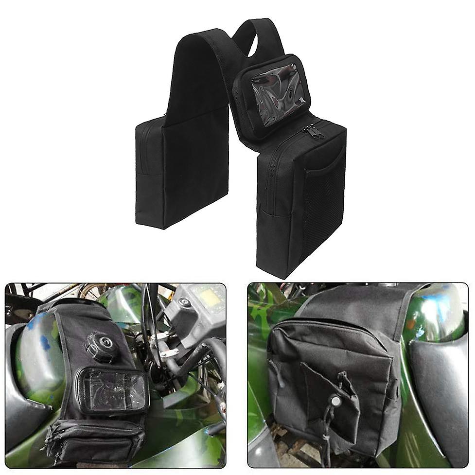 ATV UTV Motorcycle Tank Saddle Bag with Waterproof Phone Storage Compatible with ATV UTV Models V1188-RD-106622