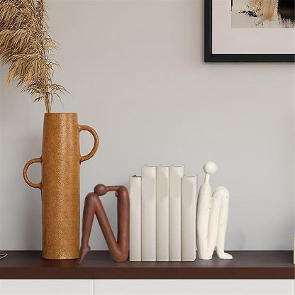 Heavy Duty Decorative Bookends for Shelves and Office Desks Brown V1188-RD-107141