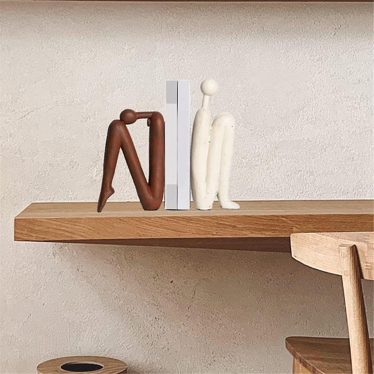 Heavy Duty Decorative Bookends for Shelves and Office Desks Brown V1188-RD-107141