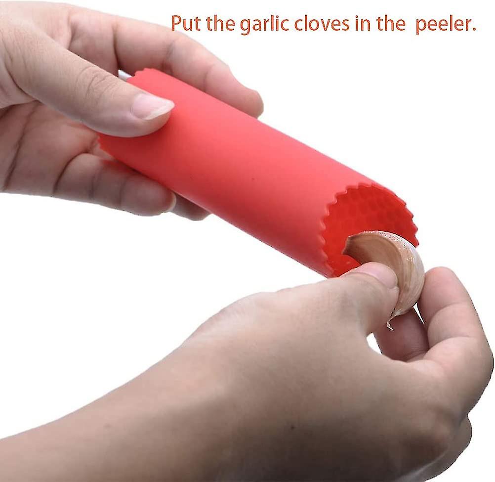 Garlic Peeler, 2 Pieces Garlic Roller Peeler Kitchen Gadgets Black V1188-RD-116023