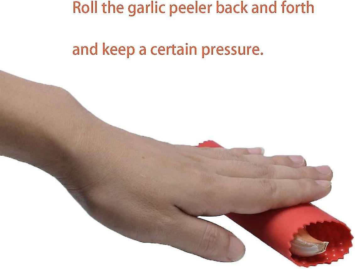 Garlic Peeler, 2 Pieces Garlic Roller Peeler Kitchen Gadgets Black V1188-RD-116023