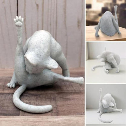 Cat Figurines Sculpture Decor for Cat Lovers, Funny Home Statue V1188-RD-119882
