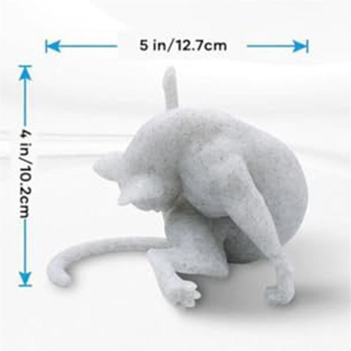 Cat Figurines Sculpture Decor for Cat Lovers, Funny Home Statue V1188-RD-119882