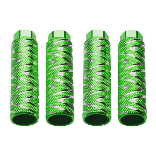 Aluminum Alloy Bicycle Cleats BMX Pedals, Fits 3/8 Inch Axles, 4pcs Rear Pedals V1188-RD-121230