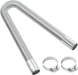Exhaust Pipe for Parking Heater 60cm Stainless Steel with 2 Clamps Compatible with Diesel Heaters V1188-SAII108-00303-1