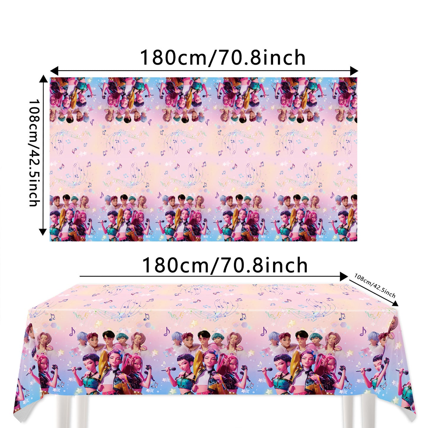 K-pop Demon Hunters Birthday Party Decorations Set Banner Cake Topper Balloons for Kids Theme Celebration V1188-SU-FY95-00057