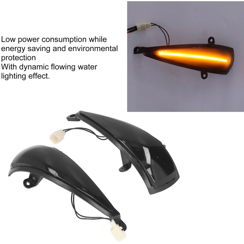 2x Dynamic LED Turn Signal Lights Yellow Mirror Mounted For Civic 8th (2005-2011) by DEBUNS V1188-SU-M919-1302