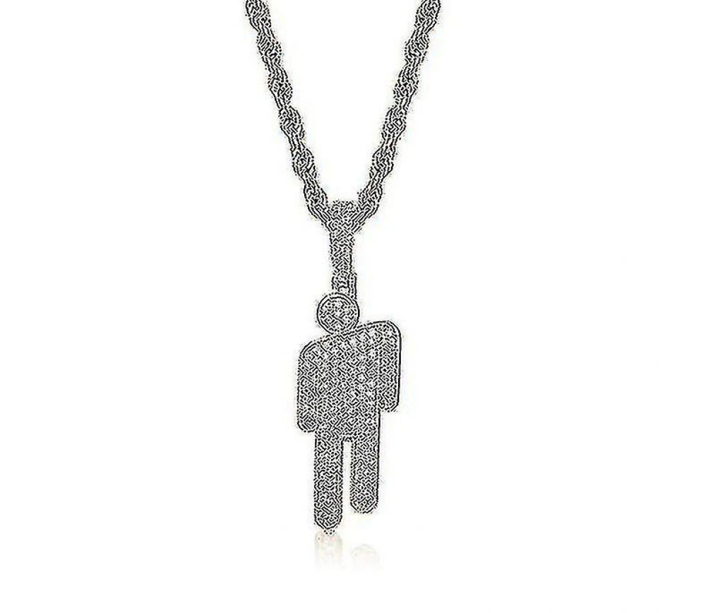 Billie Eilish Necklace for Women, Silver Pendant, Charms V1188-SUFF-00612-1