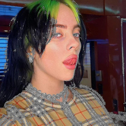 Billie Eilish Necklace for Women, Silver Pendant, Charms V1188-SUFF-00612-1