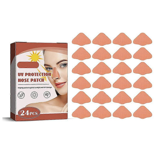 UV Protection Sport Sunscreen Nose Patch 24 pcs Skin-friendly Outdoor Sun Nose Sticker V1188-SUFR51-00074-1