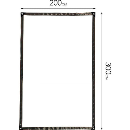 Waterproof Clear PVC Tarpaulin Overlay Panel Roof with Eyelets and Rope 2 x 3m V1188-SUL51-10366-1