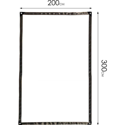 Waterproof Clear PVC Tarpaulin Overlay Panel Roof with Eyelets and Rope 2 x 3m V1188-SUL51-10366-1