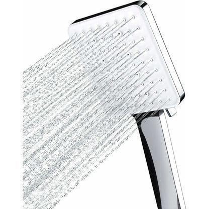 DEBUNS High Pressure Shower Head, Large Square with One-Hand Control, 6 Shower Modes, Chrome V1188-SUL51-11619-1