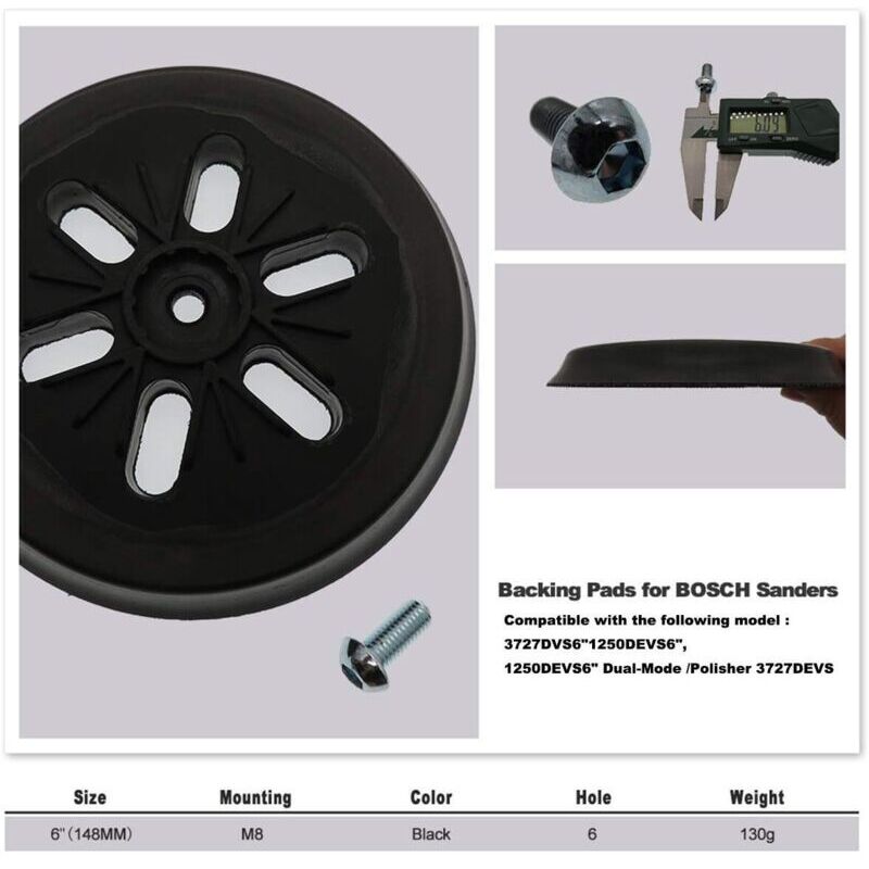 150 mm Sanding Pad Compatible with Bosch GEX 150, GEX 150 AC, GEX 150 Turbo Sander Hardness..DEBUNS V1188-SUL51-12208-1