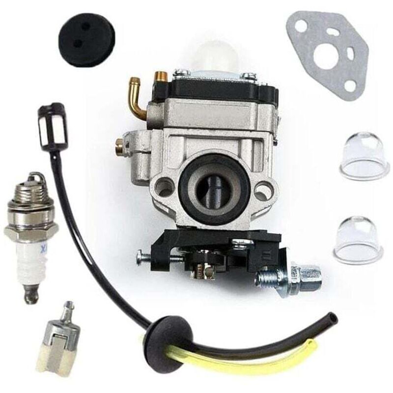 Kawasaki Carburetor Compatible with TH23 TH26 TH34 23cc 25cc 26cc Spark Plug Kit V1188-SUL51-12547-1