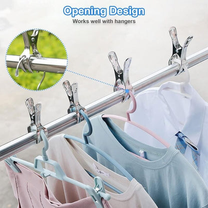 Heavy Duty Stainless Steel Clothes Pegs, Large, 10-Pack, for Sunbeds and Pool Covers V1188-SUL51-18102-1