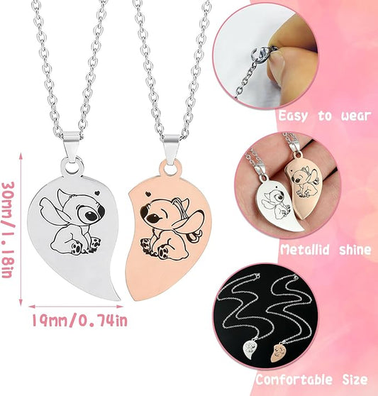 Party Stitch Necklace, Stitch Gift Jewelry, Stainless Steel Necklace V1188-SUU51-02452