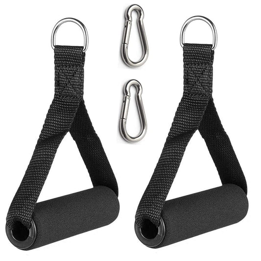 Heavy Duty Training Handle with Carabiners for Cable Machines and Gym Equipment, Compatible with Resistance V1188-SX-0010983