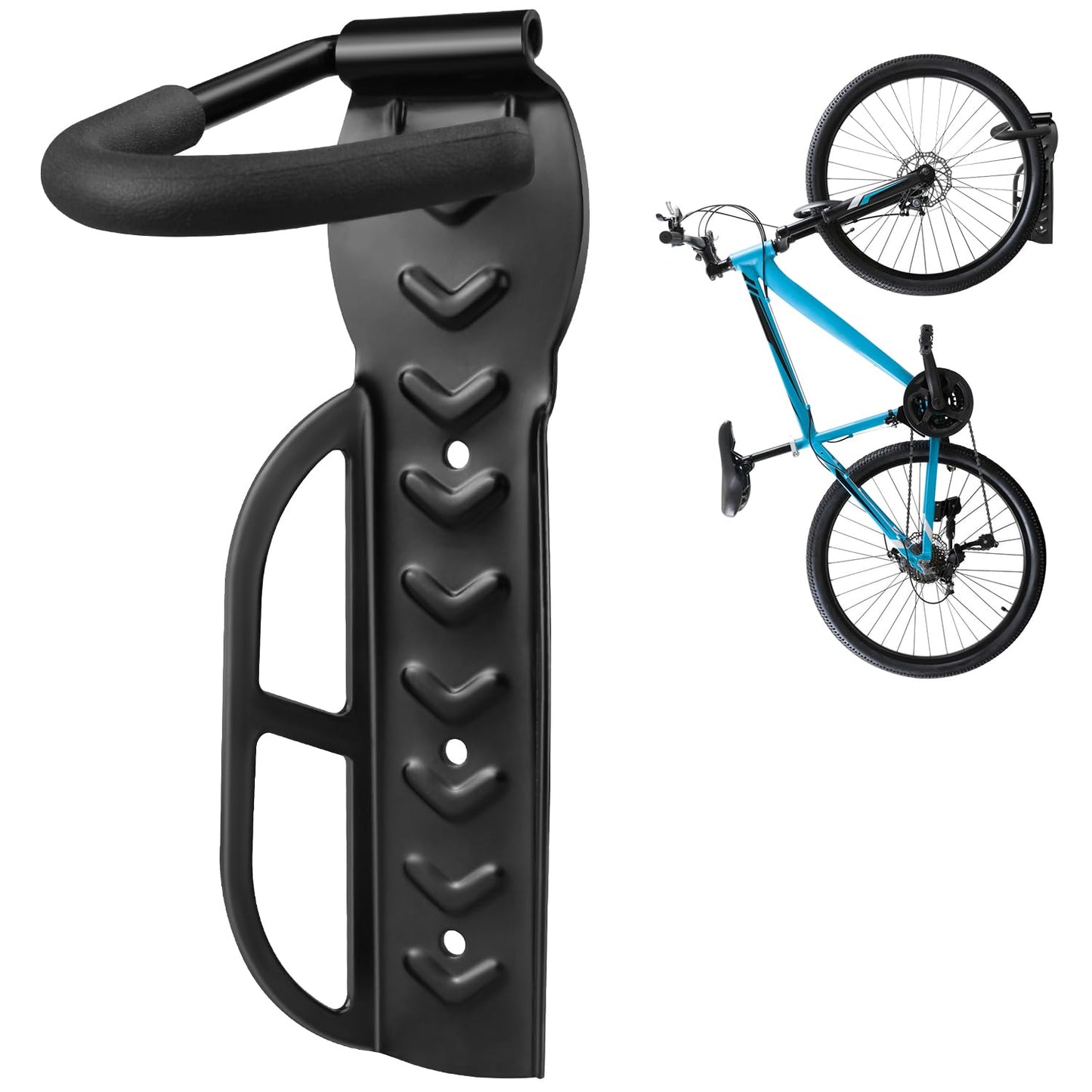 Garage Wall Mounted Bike Rack 2 Pack Heavy Duty Steel Hook Compatible with Oral-B Holds 66 lbs V1188-SX-0011007