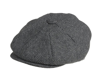 2023 Retro Newsboy Caps Men Octagonal Hats Peaky Blinders Newsbo Black V1188-TAE-1-187-1