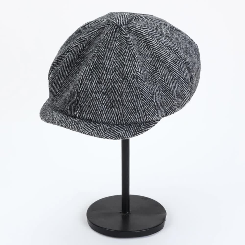 Retro Newsboy Cap Grey Men Octagonal Hat Peaky Blinders Style V1188-TAE-1-187-2