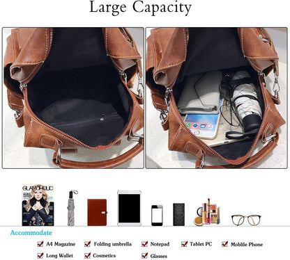 Vintage Backpack Women Shoulder Bag Girls Waterproof Daypack V1188-TAE41-00871