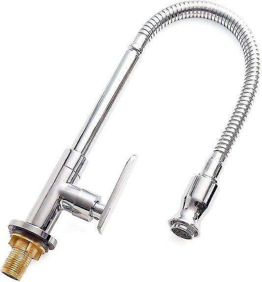 Outdoor Faucet - 360 degrees Kitchen Mixer Flexible Neck Laundry Room Faucet Bar Garden Outdoor Faucet V1188-TAL-00429