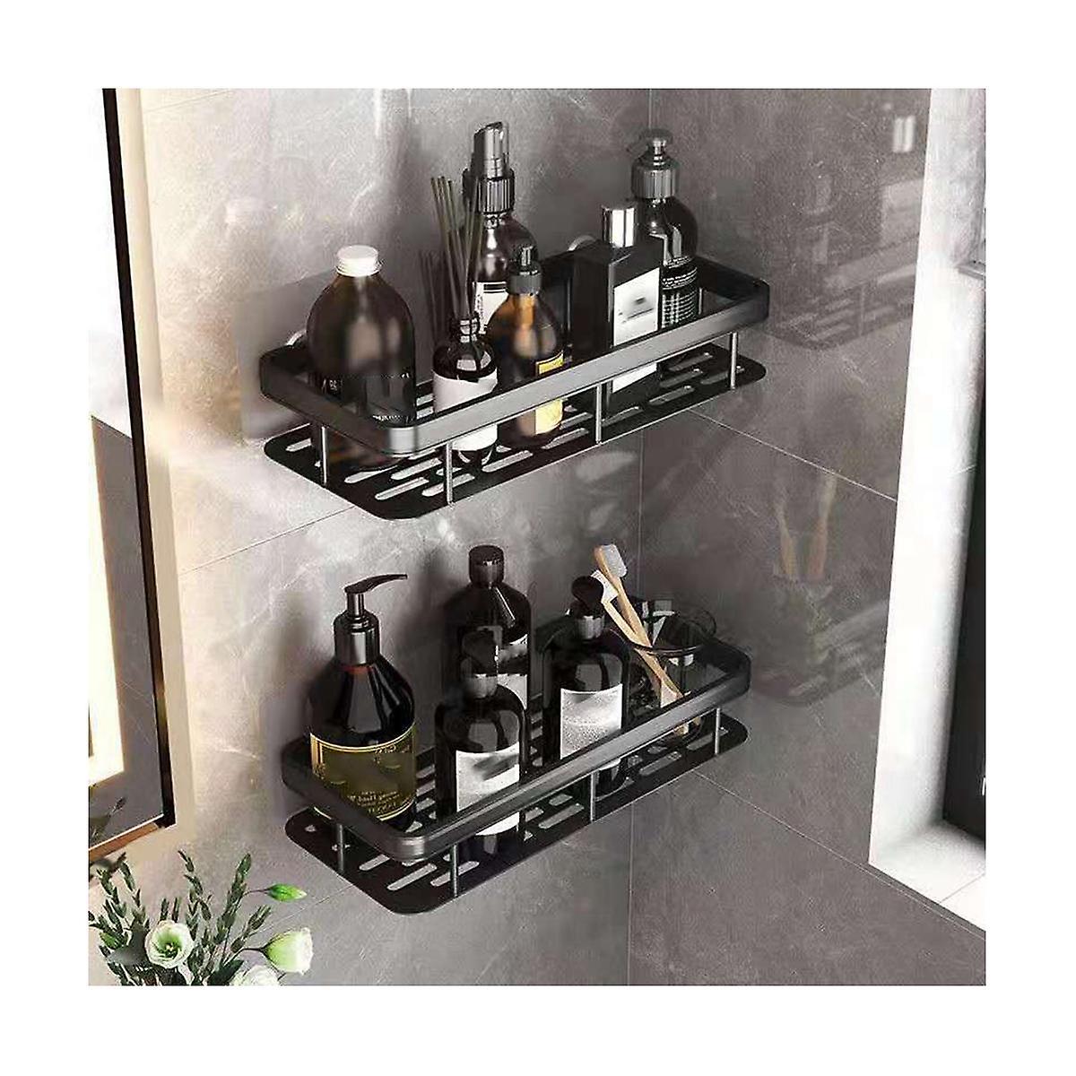 2pcs Wall Mount Corner Shelf for Bathroom Compatible with Braun Shower Storage Bracket Toilet Makeup V1188-TAL-00822