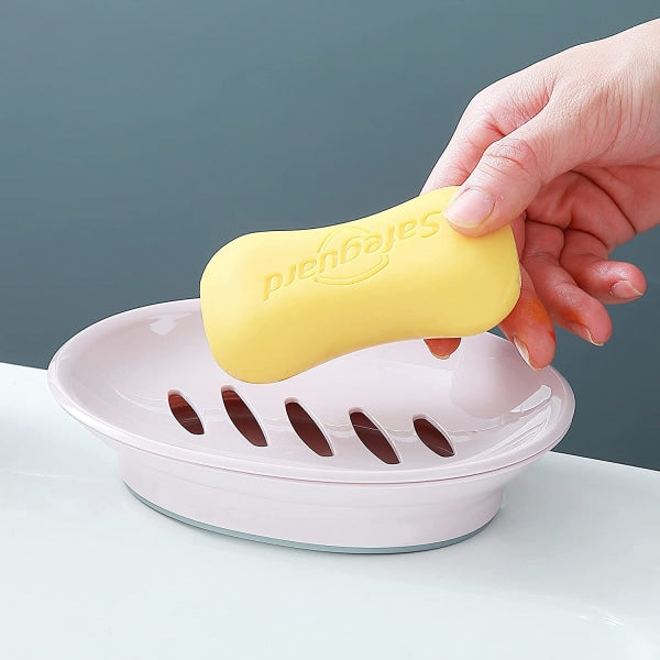 2-pack soap dish, plastic soap cups, non-slip soap dish, soap holder, shower with drip tray, easy-to-clean V1188-TAL-01040