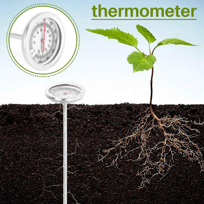 Compost soil thermometer 50 cm length stainless steel V1188-TAL-01552