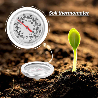 Compost soil thermometer 50 cm length stainless steel V1188-TAL-01552