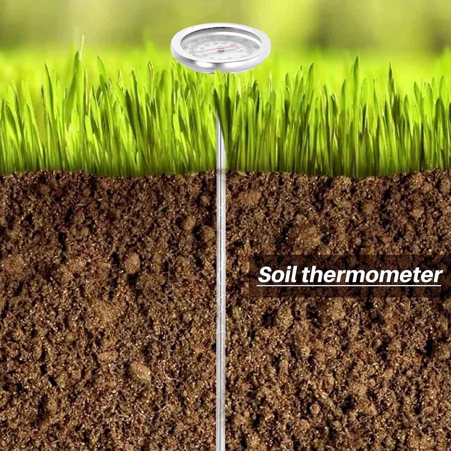 Compost soil thermometer 50 cm length stainless steel V1188-TAL-01552