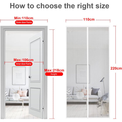 Mosquito Net Door Magnetic Fly Screen Anti-mosquito MYCARBON 80X200CM White V1188-TAL-02001