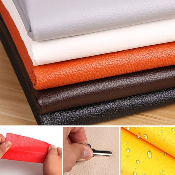 Leather Repair Patch Self-Adhesive Sofa Fix Red 35x137cm V1188-TAL-02365-7