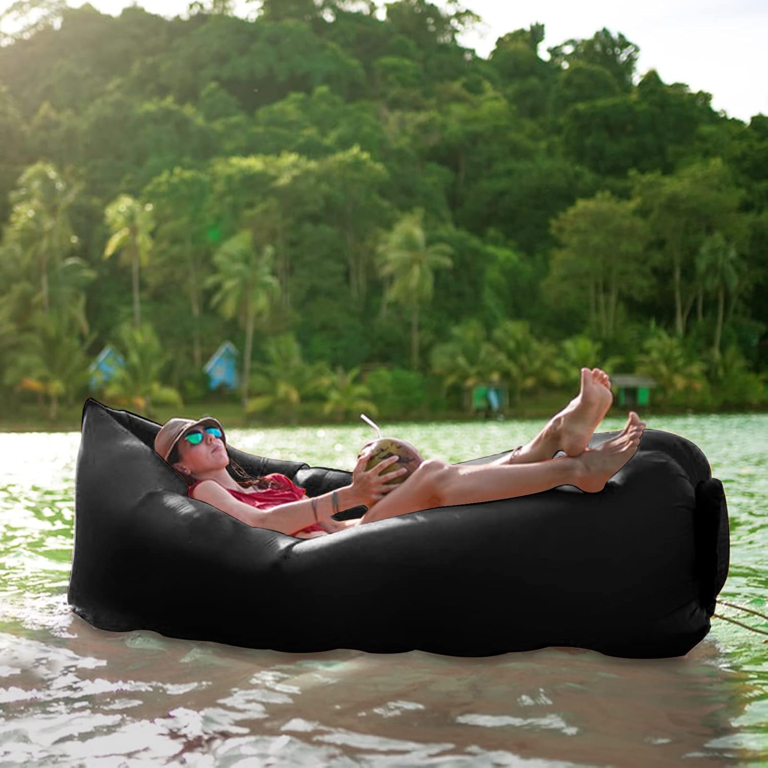 Portable Inflatable Air Lounger with Carry Bag for Beach V1188-TAL-03900