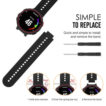 Garmin Forerunner 235/235Lite Watch Band Soft Silicone Replacement Strap for Garmin Forerunner V1188-TAL-04188