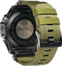 GARMIN Fenix 7X Pro 6X Compatible 26mm Military Nylon Replacement Strap Army Green V1188-TAL-06702-1