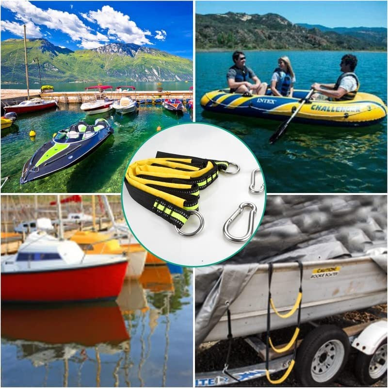 Boat Rope Ladder 4 Step Foldable Extension Compatible with Sailboat Kayak Swim Ladder Perfet V1188-TAL-06761