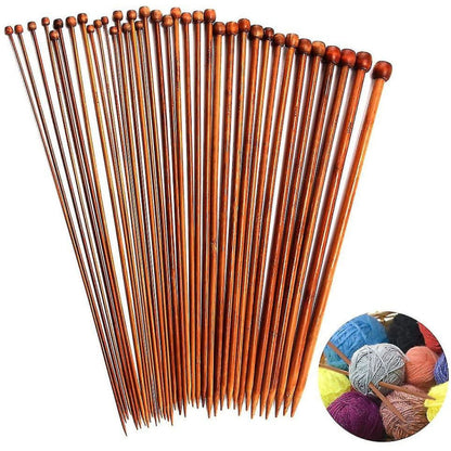 Bamboo Chopsticks Set Single Pointed Carbonated 2mm-10mm 36pcs V1188-TAL-07426