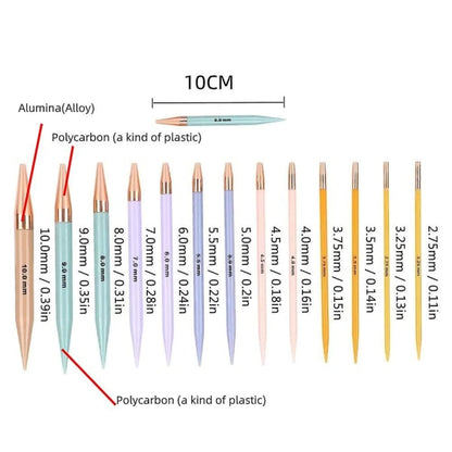 13 pairs of interchangeable needles, circular needles with 2.75 mm-10 mm V1188-TAL-07443