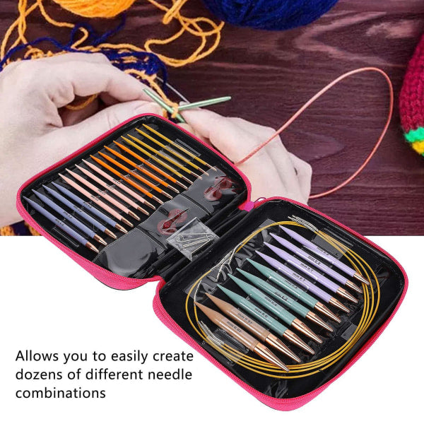 13 pairs of interchangeable needles, circular needles with 2.75 mm-10 mm V1188-TAL-07443